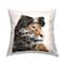 Stupell Industries Fashion Leopard Chic Animal Black Bow Glam Throw Pillow 18" x 18"